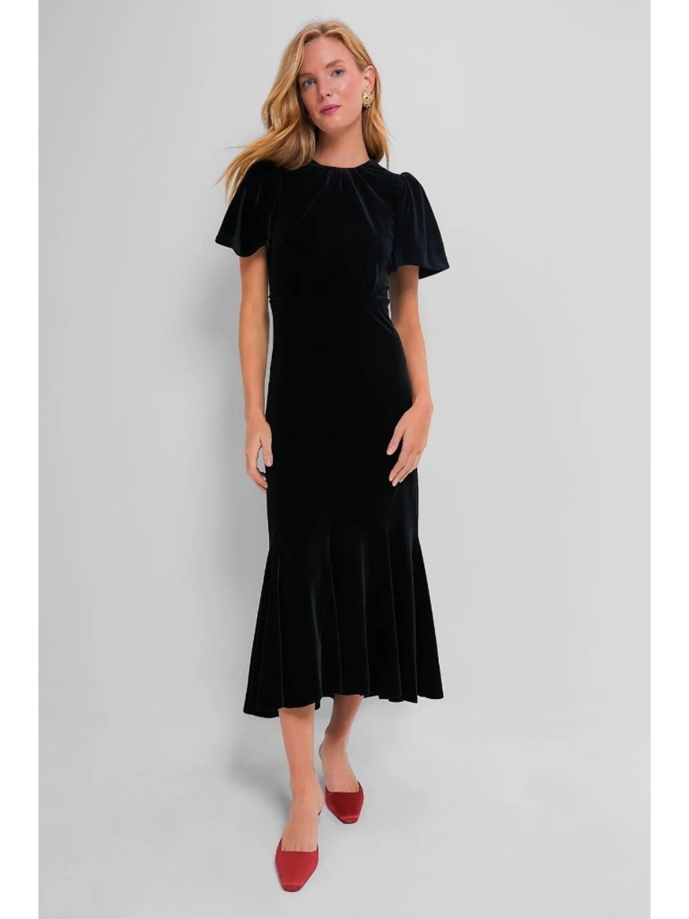 TUCKERNUCK Velvet Elodie Dress Black Size Medium NWT
